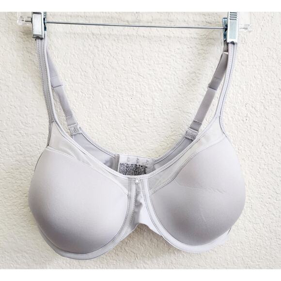 Bali Light Gray Underwire Bra 40C Netting Detail With Rhinestone Lightweight - Picture 1 of 4
